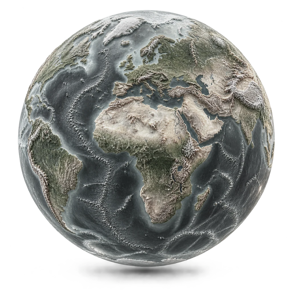Static Earth topography reference